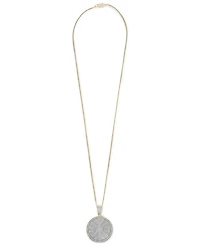Men's Diamond Circle 22" Pendant Necklace (1/2 ct. t.w.) in Sterling Silver (Also in Black Diamond)