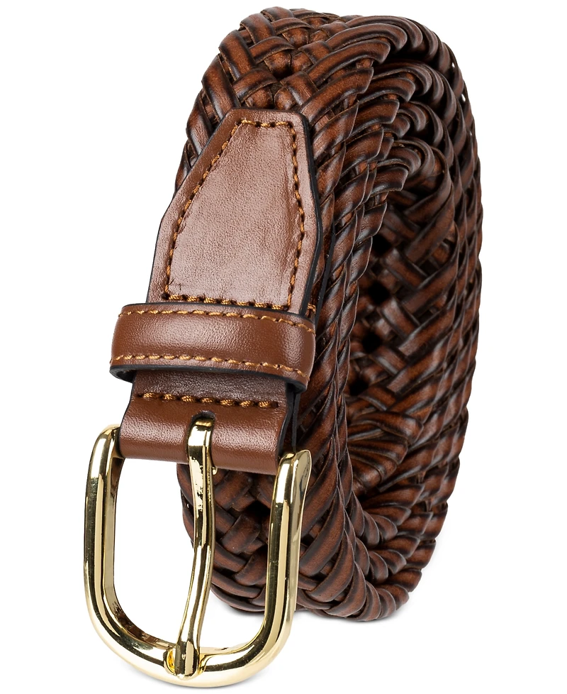 Club Room Men's Hand-Laced Braided Belt, Created for Macy's