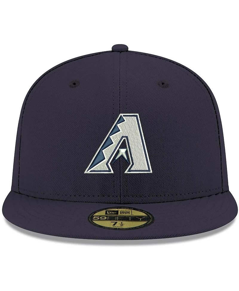 Men's New Era Navy Arizona Diamondbacks Logo White 59FIFTY Fitted Hat