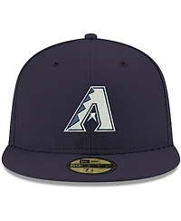 Men's New Era Navy Arizona Diamondbacks Logo White 59FIFTY Fitted Hat