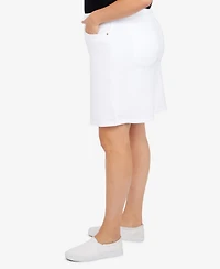 Plus Essentials Tech Stretch Pull On Skort with Elastic Wasitband