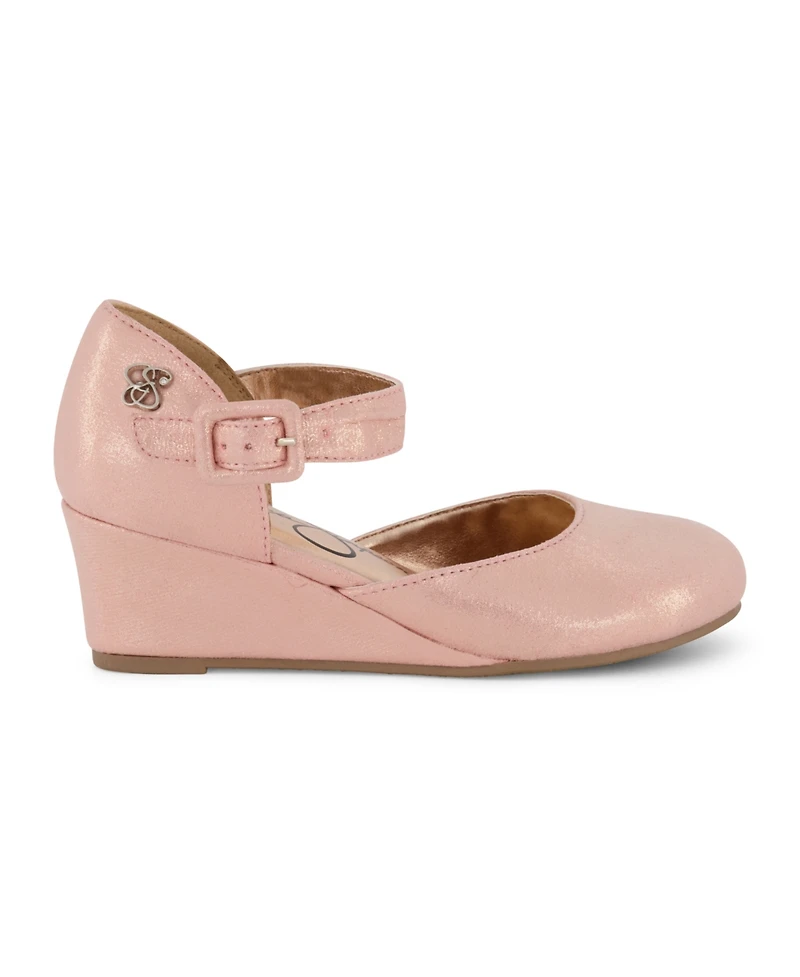 Jessica Simpson Little Girls Dress Wedge Sandal - Rose Gold