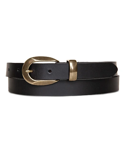 Lucky Brand Women's Metal Loop Leather Pant Belt