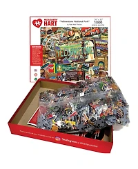 Hart Puzzles Yellowstone National Park 24" x 30" By Kate Ward Thacker Set, 1000 Pieces