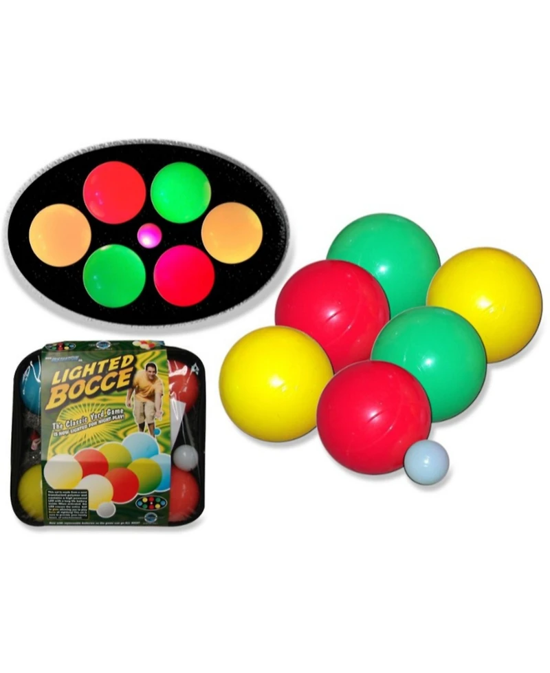 Stream Machine Backyard Fun Lighted Bocce Set, 11 Pieces