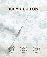 Closeout! Laura Ashley 300 Thread Count Cotton Sateen Pillowcase Pair, Standard