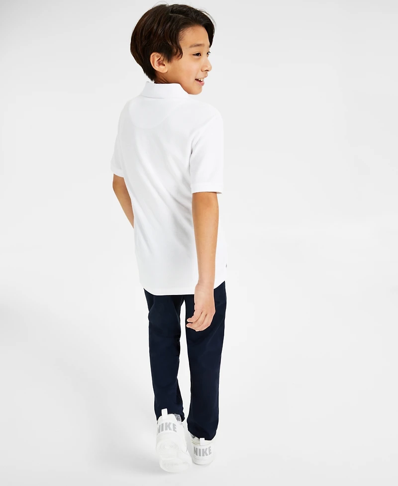 Nautica Big Boys Uniform Quick Dry Short Sleeve Performance Stretch Polo