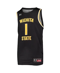 Big Boys Under Armour #1 Black Wichita State Shockers Replica Basketball Jersey