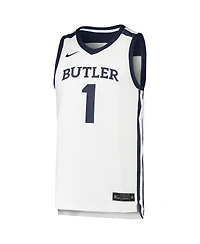 Men's Nike #1 White Butler Bulldogs Team Replica Basketball Jersey