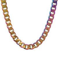 Steeltime Men's Ion Plating Stainless Steel Cuban Link Necklace
