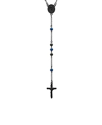 Steeltime Men's Ion Plating Stainless Steel Rosary Necklace