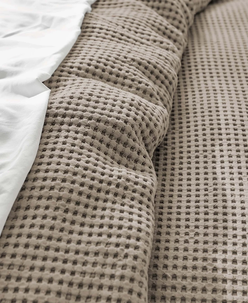 Levtex Mills Waffle Classic 3-Pc. Duvet Cover Set, Full/Queen