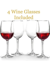 Retired Time To Wine Down Wall Mounted Wine Rack with Wine Glasses, Set of 5