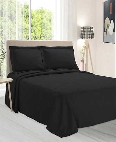Superior 100% Cotton Paisley Matelasse All-Season 2-Piece Coverlet Set, Twin