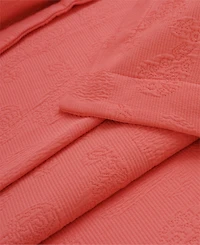 Superior 100% Cotton Paisley Matelasse All-Season -Piece Coverlet Set