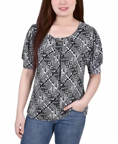 Women's Missy Short Sleeve Balloon Top