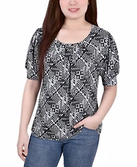 Women's Missy Short Sleeve Balloon Top