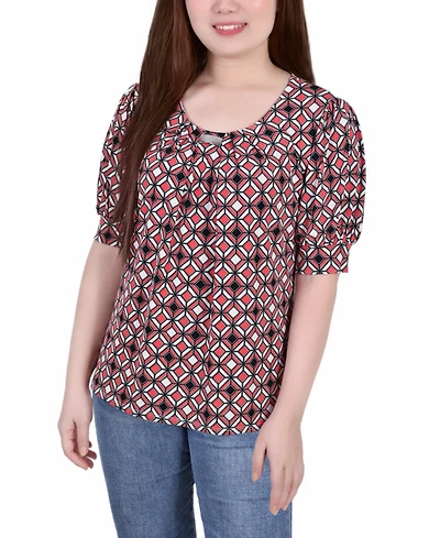 Women's Missy Short Sleeve Balloon Top