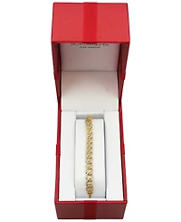 Wrapped Diamond Large Link Bolo Bracelet (1/2 ct. t.w.) Sterling Silver or 14k Gold-Plated Silver, Created for Macy's