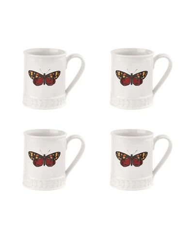 Portmeirion Botanic Garden Harmony Tankard Butterfly Mugs, Set of 4