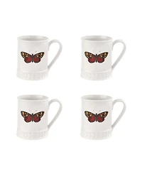 Portmeirion Botanic Garden Harmony Tankard Butterfly Mugs, Set of 4