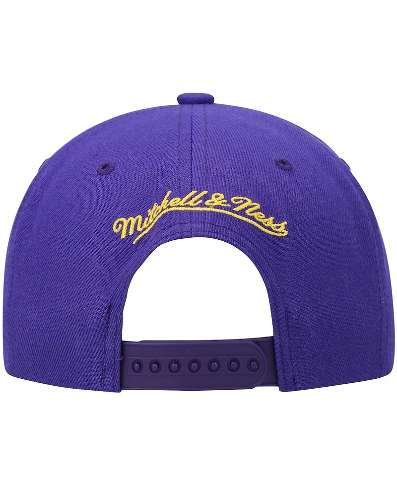 Men's Mitchell & Ness Purple and Gold Los Angeles Lakers Team Two-Tone 2.0 Snapback Hat
