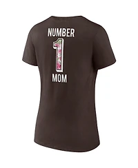 Women's Fanatics Brown Cleveland Browns Team Mother's Day V-Neck T-shirt