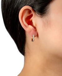 Giani Bernini Crystal Small Hoop Earrings in 18k Gold-Plated Sterling Silver, 0.59", Created for Macy's