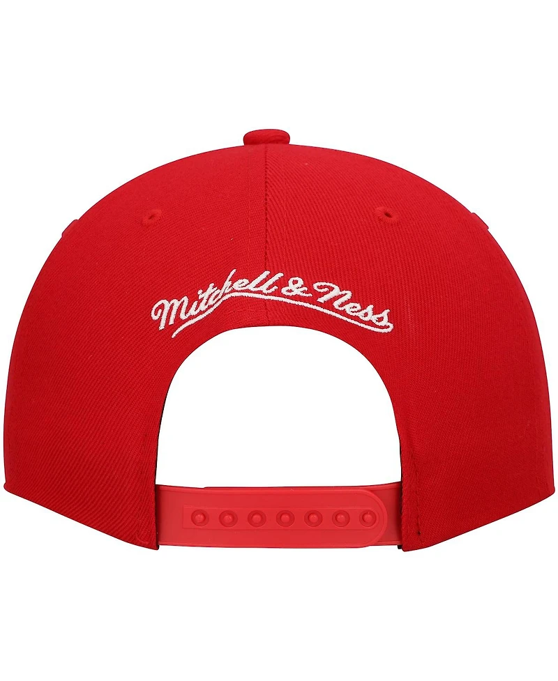 Men's Mitchell & Ness Red Atlanta Hawks Ground 2.0 Snapback Hat