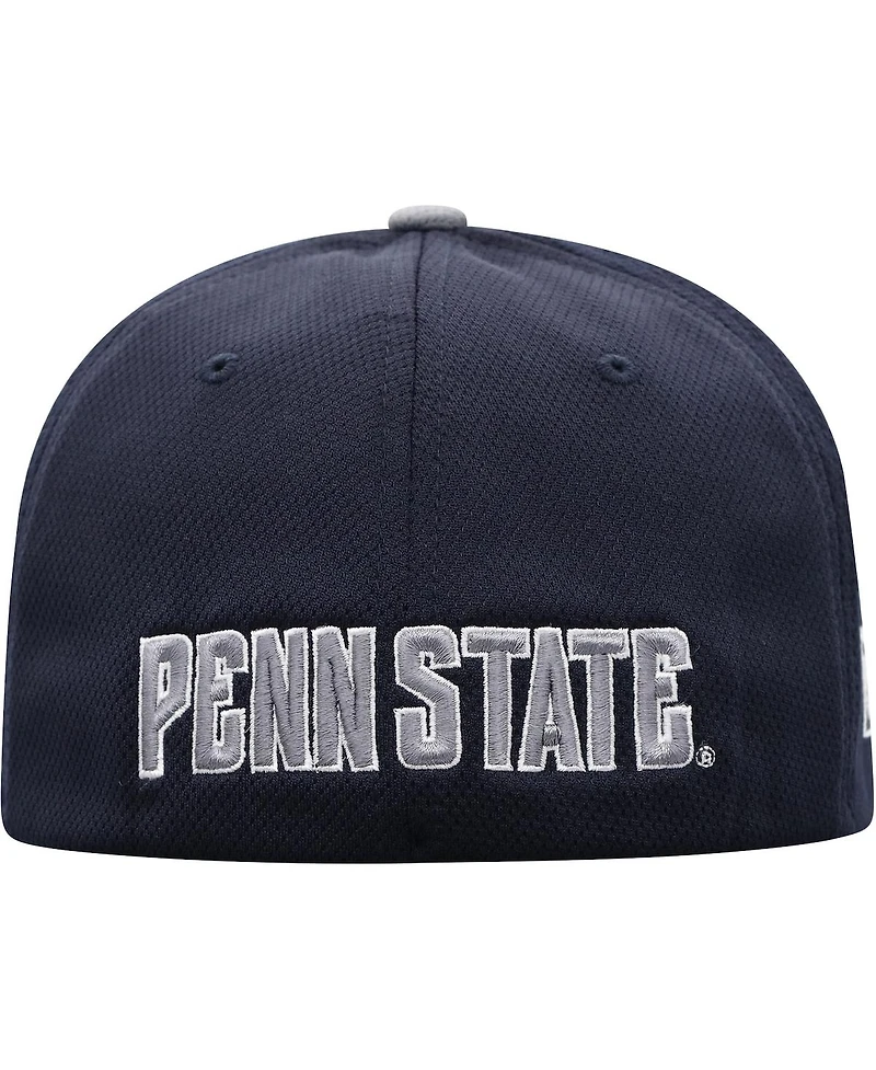 Men's Top of the World Navy, Gray Penn State Nittany Lions Two-Tone Reflex Hybrid Tech Flex Hat