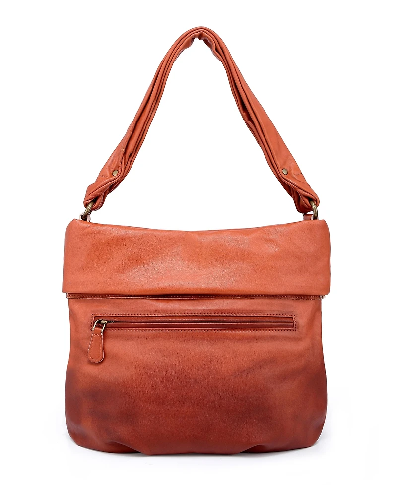 Old Trend Sweet Lotus Leather Bucket Bag