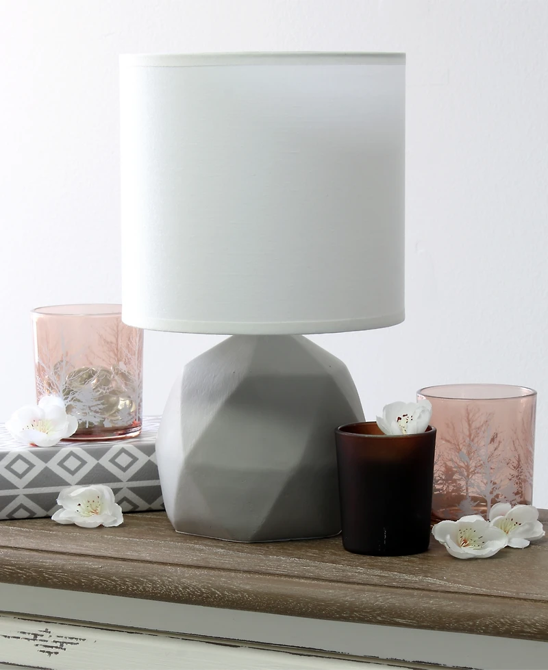 Simple Designs Geometric Concrete Lamp