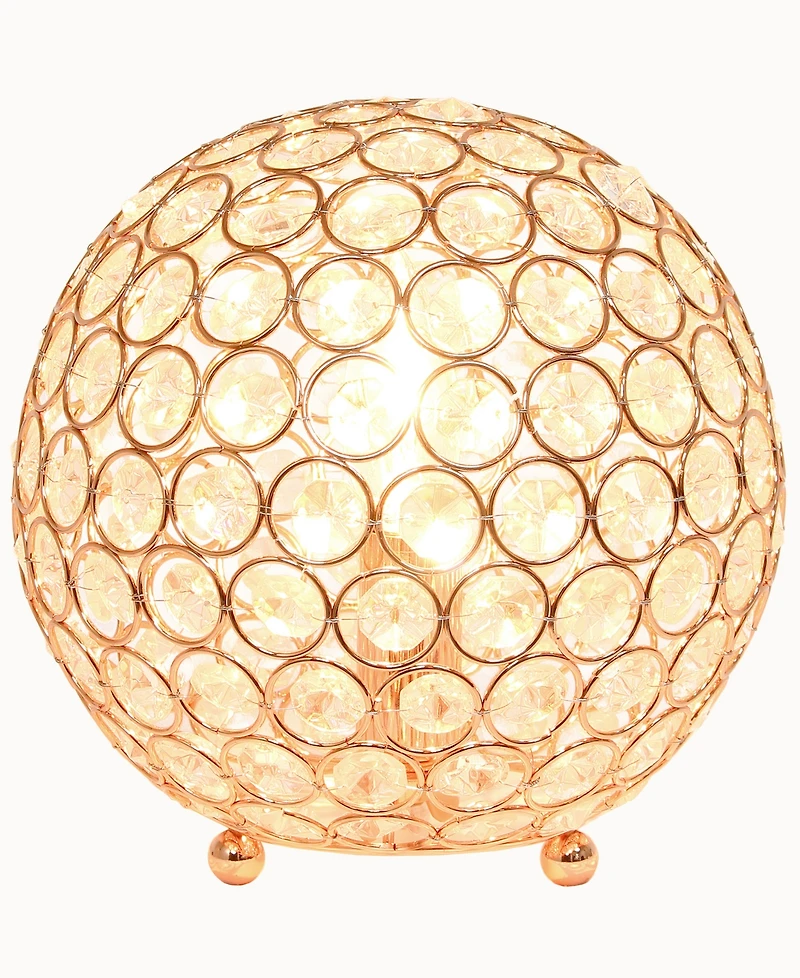 Elegant Designs Elipse 8" Crystal Ball Sequin Table Lamp