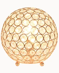 Elegant Designs Elipse 8" Crystal Ball Sequin Table Lamp