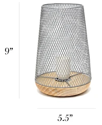 Simple Designs Wired Mesh Uplight Table Lamp
