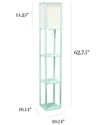 Elegant Designs Romantic Cascading Crystal and Chrome Floor Lamp