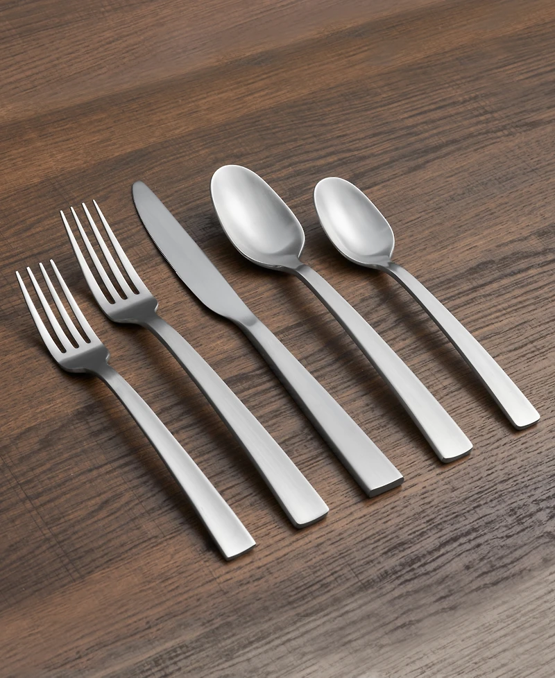Cambridge Silversmiths Rhyme Mirror With Satin Handles Flatware Set, 20 Piece