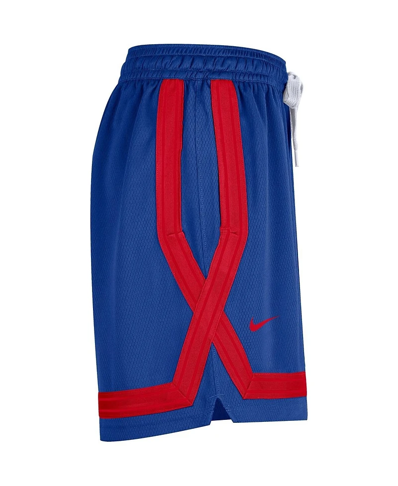 Women's Nike Royal Philadelphia 76ers Crossover Performance Shorts