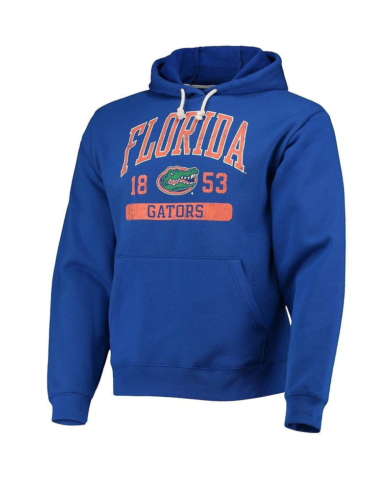 Men's League Collegiate Wear Royal Florida Gators Volume Up Essential Fleece Pullover Hoodie