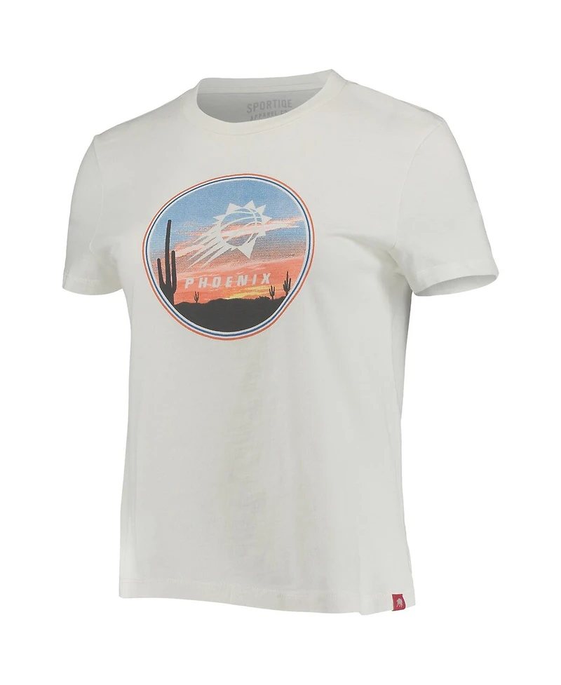 Women's Sportiqe White Phoenix Suns Arcadia T-shirt