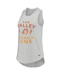 Women's Sportiqe White Phoenix Suns Janie Tri-Blend Tank Top