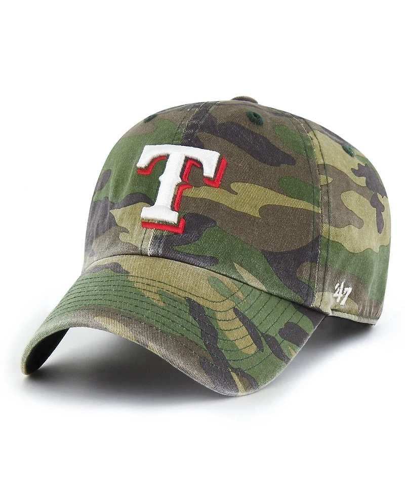 Men's '47 Camo Texas Rangers Clean Up Adjustable Hat