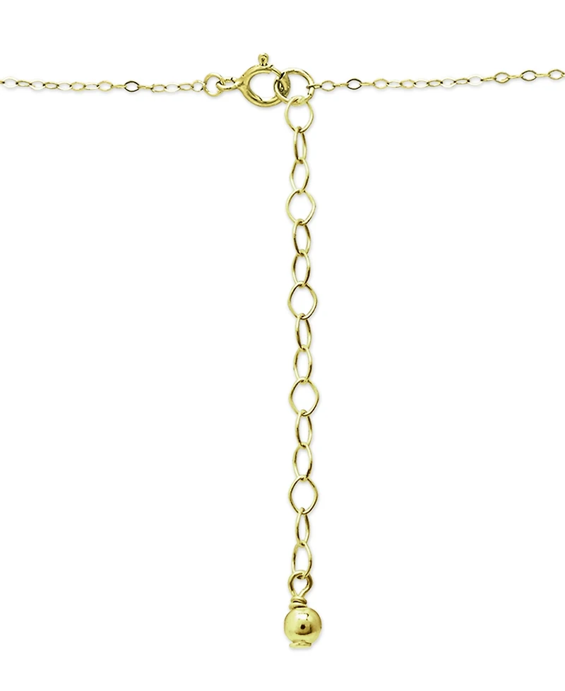 Giani Bernini Green Quartz & Cubic Zirconia Two-Stone Pendant Necklace, 16" + 2" extender, Created for Macy's