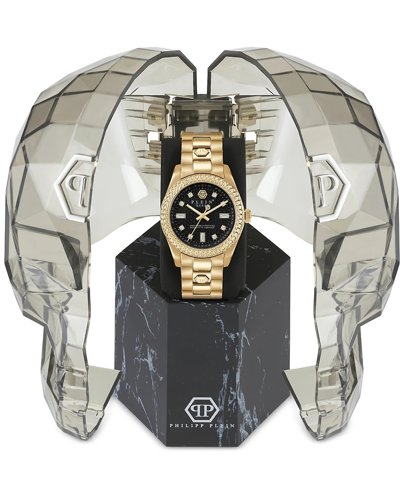 Philipp Plein Women's Queen Gold-Tone Stainless Steel Bracelet Watch 36mm