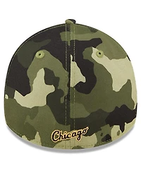 Men's New Era Camo Chicago White Sox 2022 Armed Forces Day 39THIRTY Flex Hat