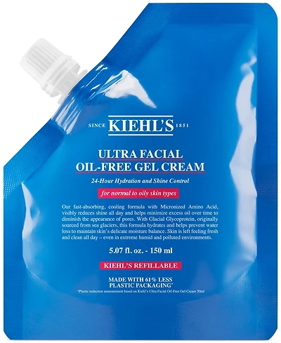 Kiehl's Since 1851 Ultra Facial Oil-Free Gel Cream Refill Pouch, 5.07 oz.