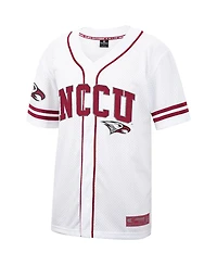 Men's Colosseum White, Maroon North Carolina Central Eagles Free Spirited Baseball Jersey