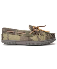 Minnetonka Little Boys Pile Lined Hardsole Moccasin Slippers