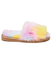 Minnetonka Little and Big Girls Lyla Faux Fur Slide Slippers
