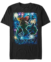 Men's Stranger Things Demogorgon Starry Short Sleeve T-shirt